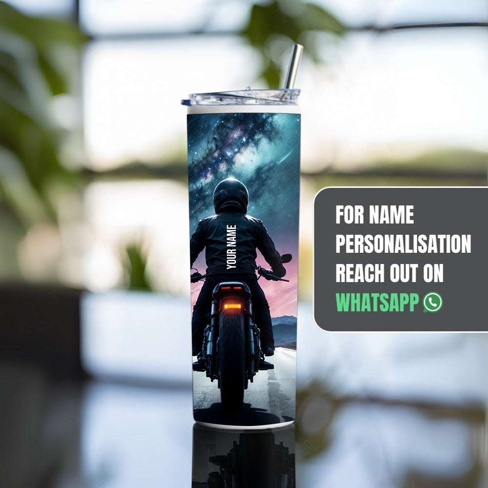 "In The Dark- Road trip" Tumbler with Metal Straw