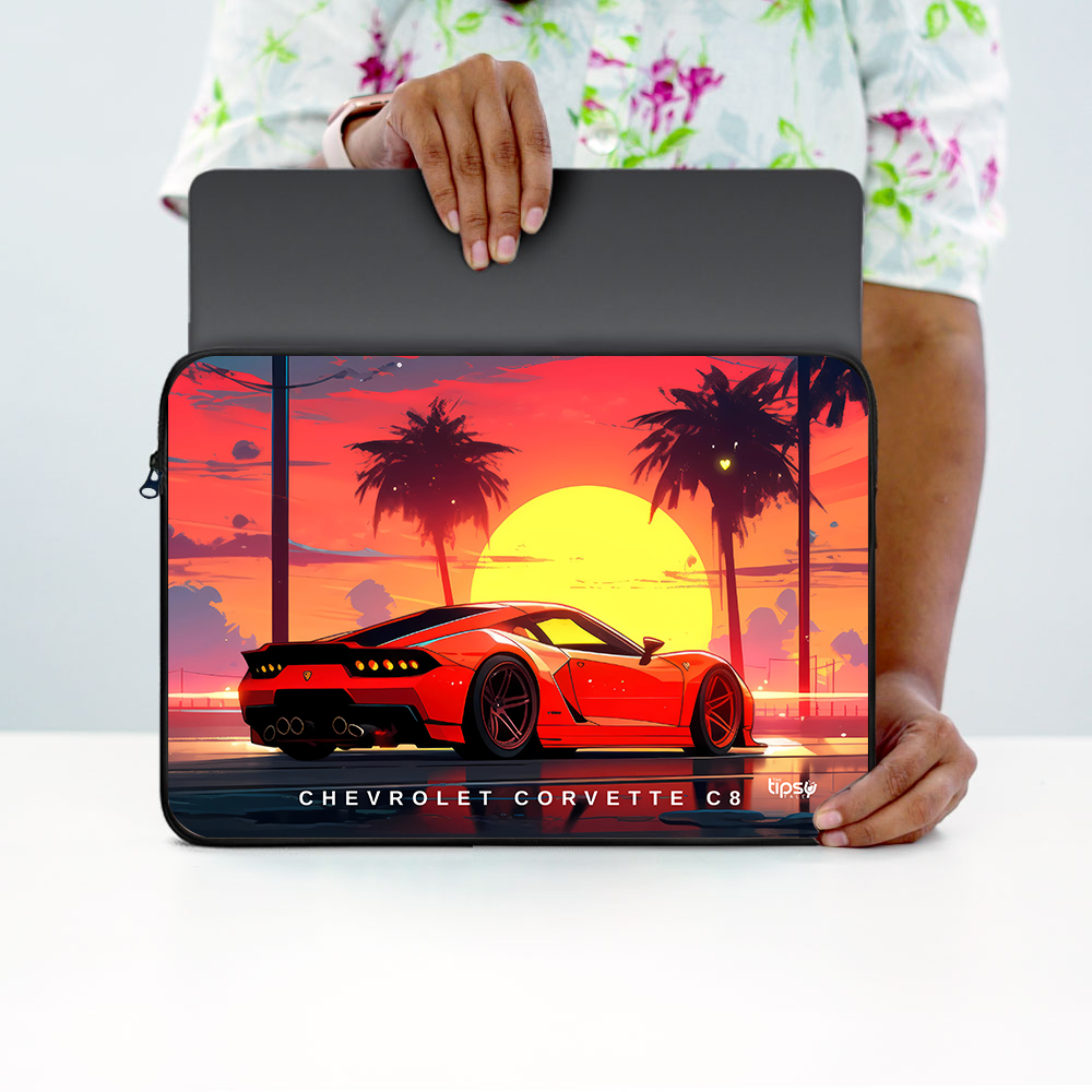 "CHEVROLET CORVETTE C8" Laptop Sleeves:Bold Modern Design for Every Size