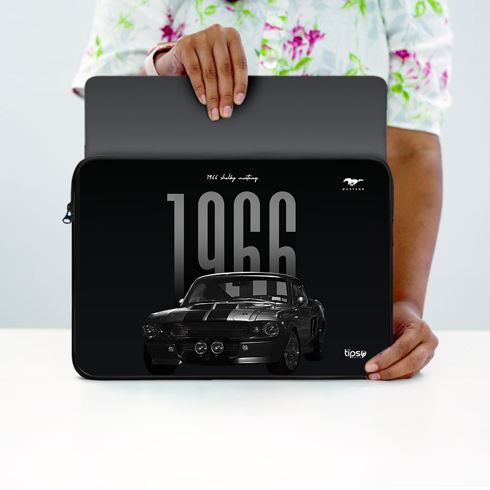 "THE VINTAGE MUSTANG - SHELBY 1966" Laptop Sleeves:Bold Modern Design for Every Size