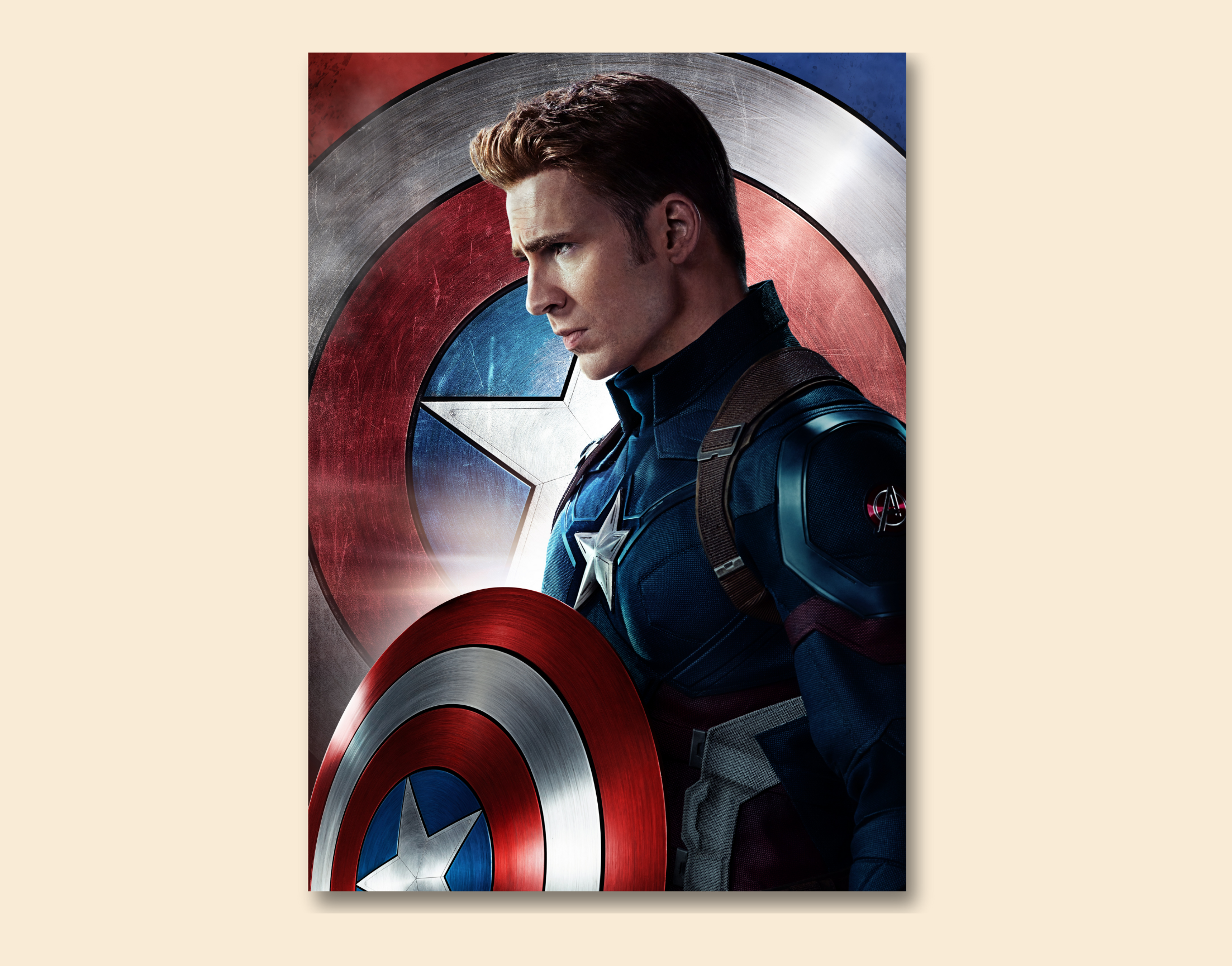 "CAPTAIN AMERICA vs IRON MAN: MARVEL"- Shiny & Sturdy Metallic Poster Art That Pops & Sticks (Literally!)