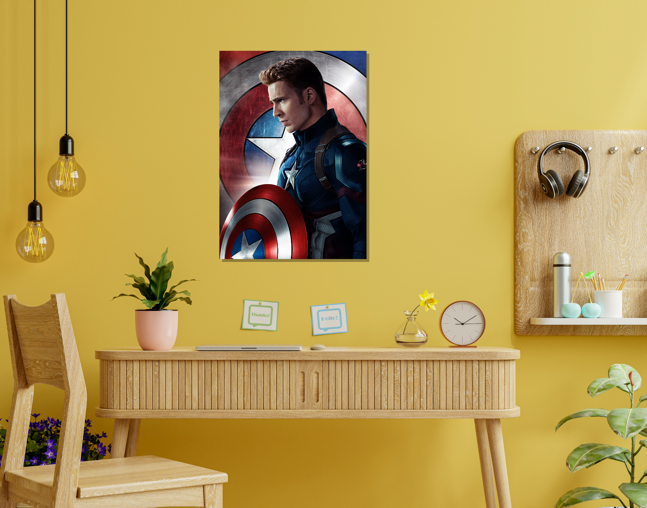 "CAPTAIN AMERICA vs IRON MAN: MARVEL"- Shiny & Sturdy Metallic Poster Art That Pops & Sticks (Literally!)