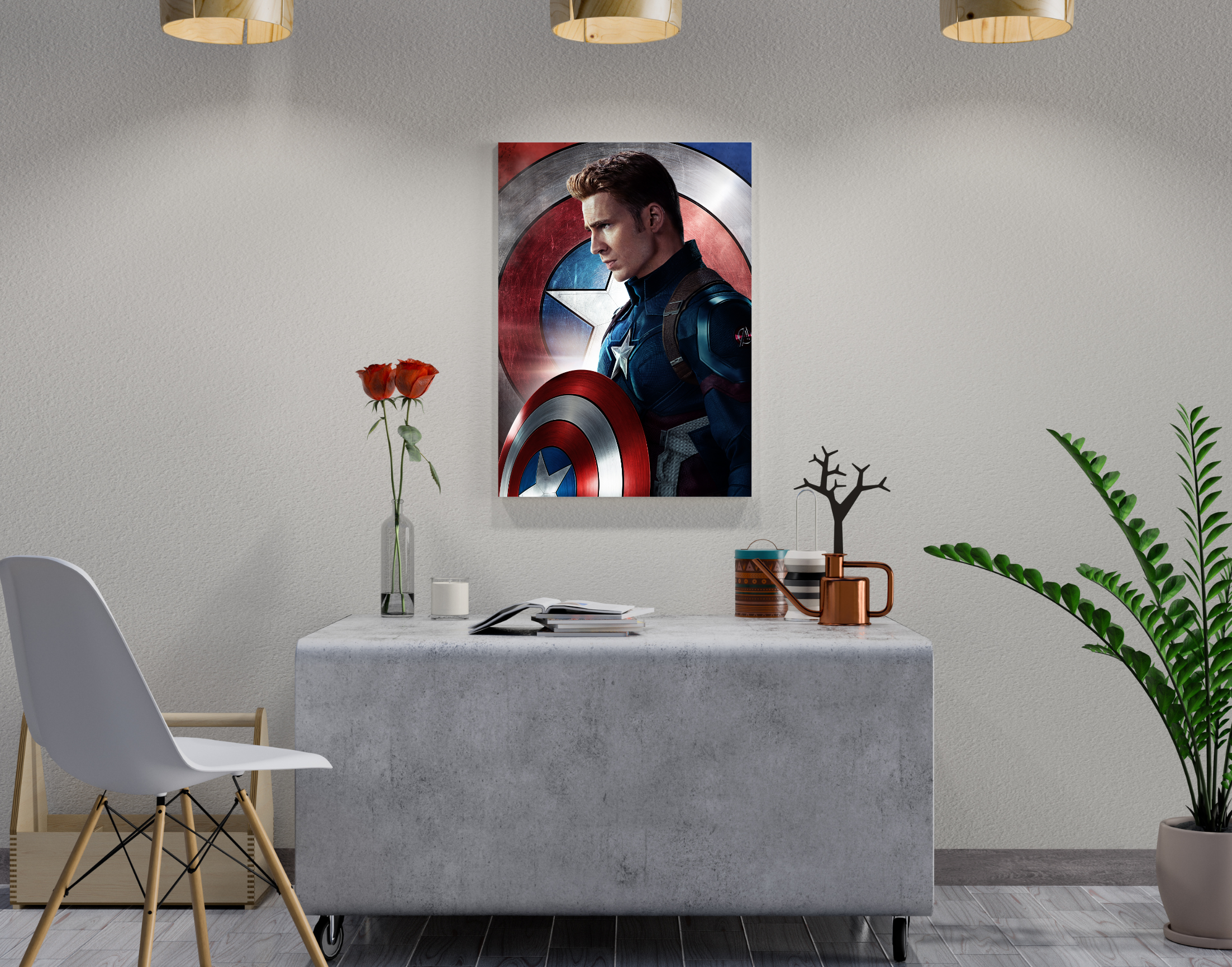 "CAPTAIN AMERICA vs IRON MAN: MARVEL"- Shiny & Sturdy Metallic Poster Art That Pops & Sticks (Literally!)