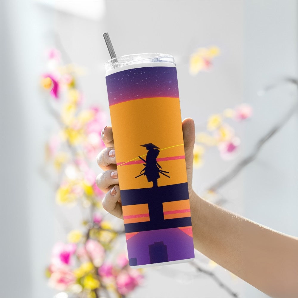 "Samurai Torii gate" Tumbler with Metal Straw