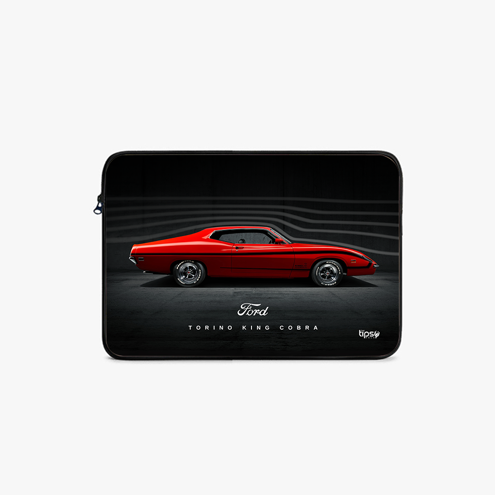 "1970 Ford Torino King Cobra" Laptop Sleeves:Bold Modern Design for Every Size