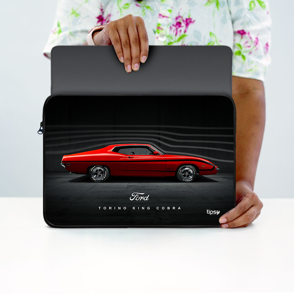 "1970 Ford Torino King Cobra" Laptop Sleeves:Bold Modern Design for Every Size