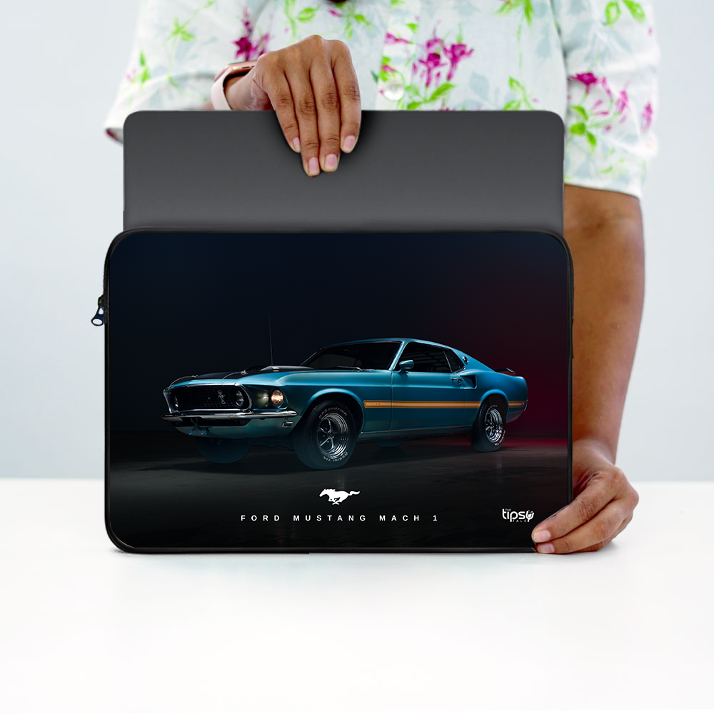 "FORD MUSTANG MACH 1" Laptop Sleeves:Bold Modern Design for Every Size