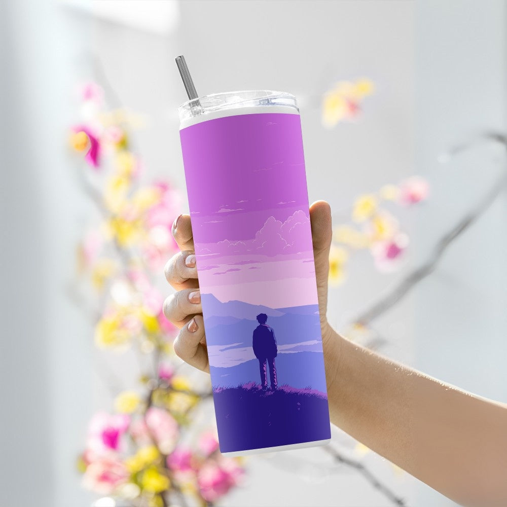 "Lofi boy" Tumbler with Metal Straw