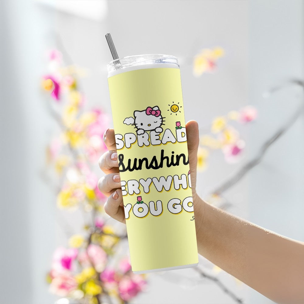 "Hello Kitty: Spread Sunshine" Tumbler with Metal Straw