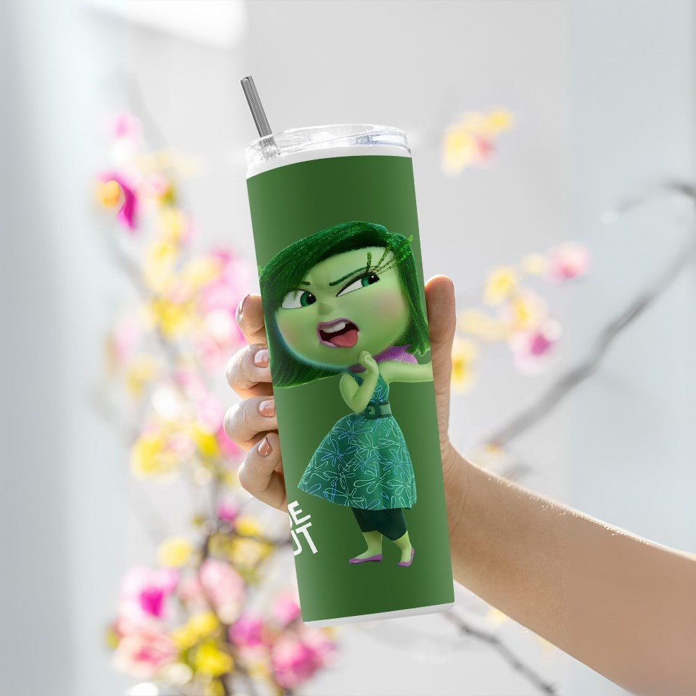 "Inside Out : Disgust" Tumbler with Metal Straw