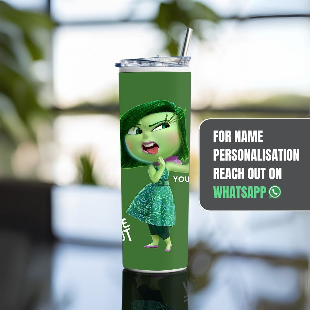 "Inside Out : Disgust" Tumbler with Metal Straw