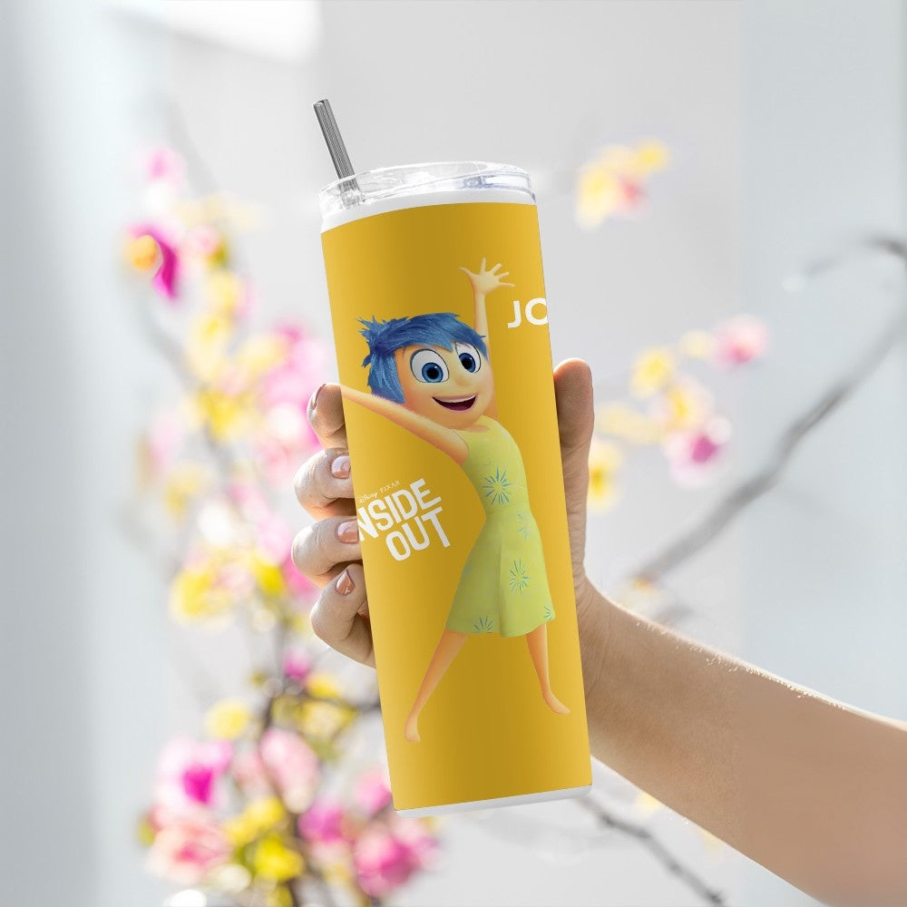 "Inside Out : Joy" Tumbler with Metal Straw