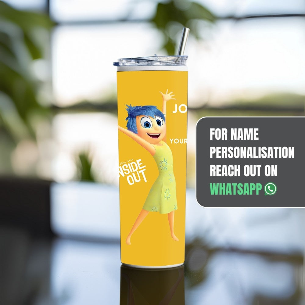 "Inside Out : Joy" Tumbler with Metal Straw