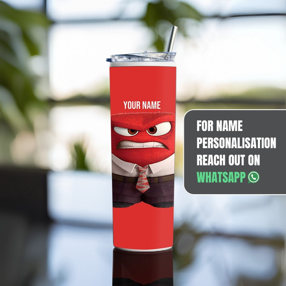 "Inside Out : Anger" Tumbler with Metal Straw