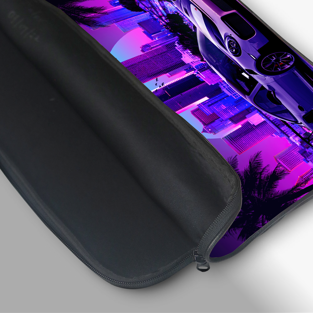 "PORSCHE - NEON CITY" Laptop Sleeves:Bold Modern Design for Every Size