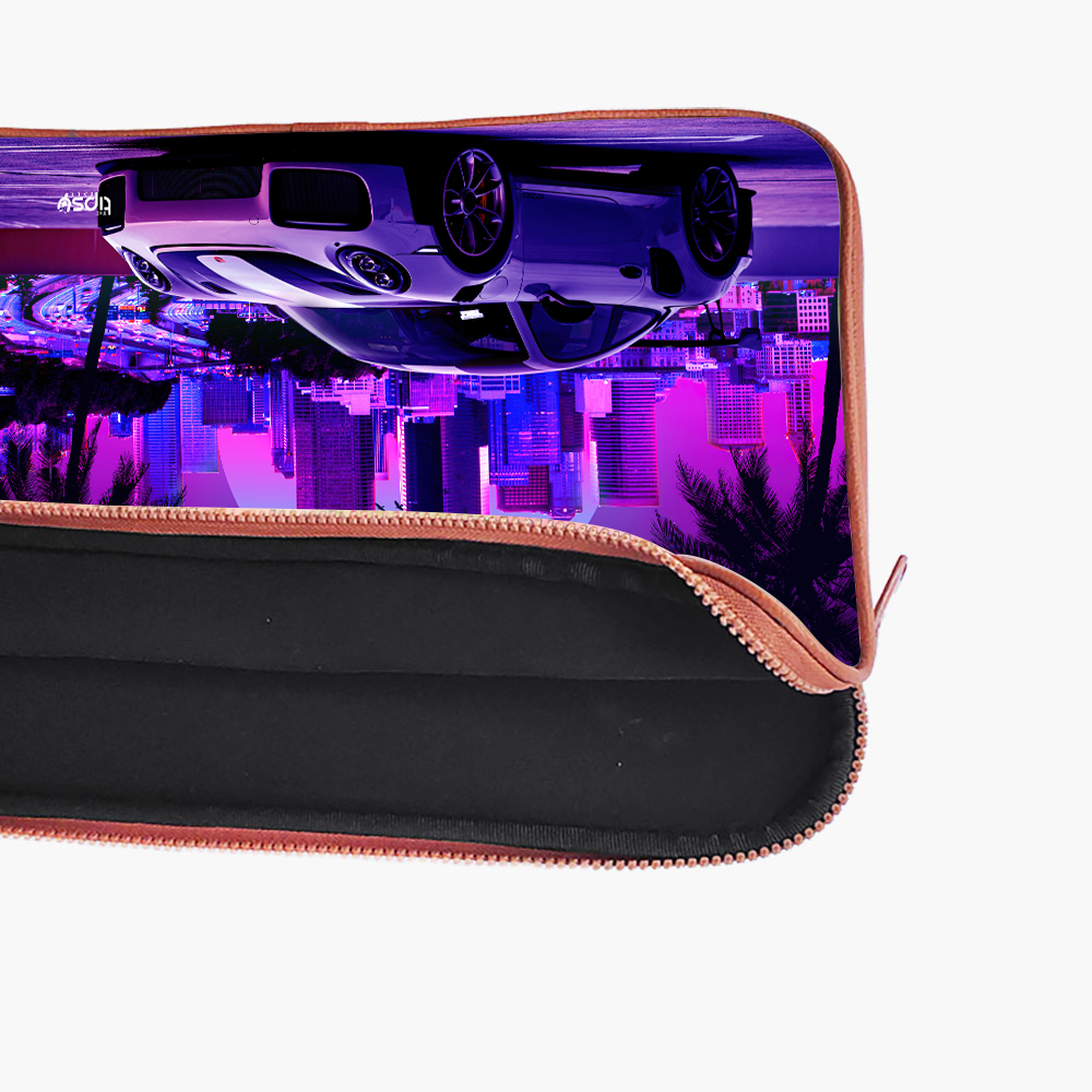 "PORSCHE - NEON CITY" Laptop Sleeves:Bold Modern Design for Every Size