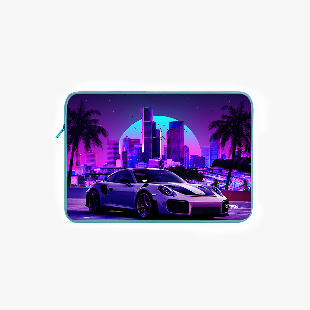 "PORSCHE - NEON CITY" Laptop Sleeves:Bold Modern Design for Every Size