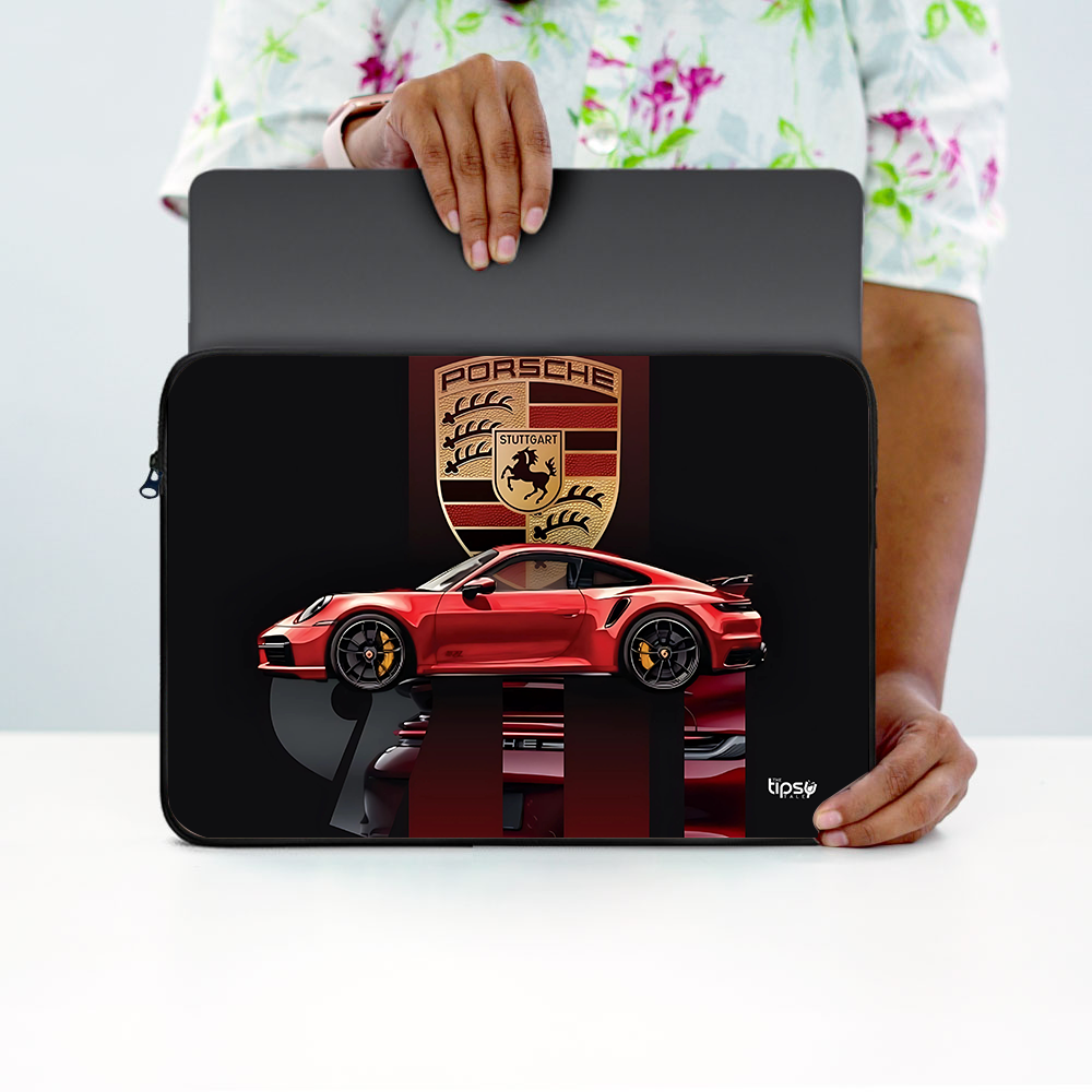 "911 RED PORSCHE" Laptop Sleeves:Bold Modern Design for Every Size