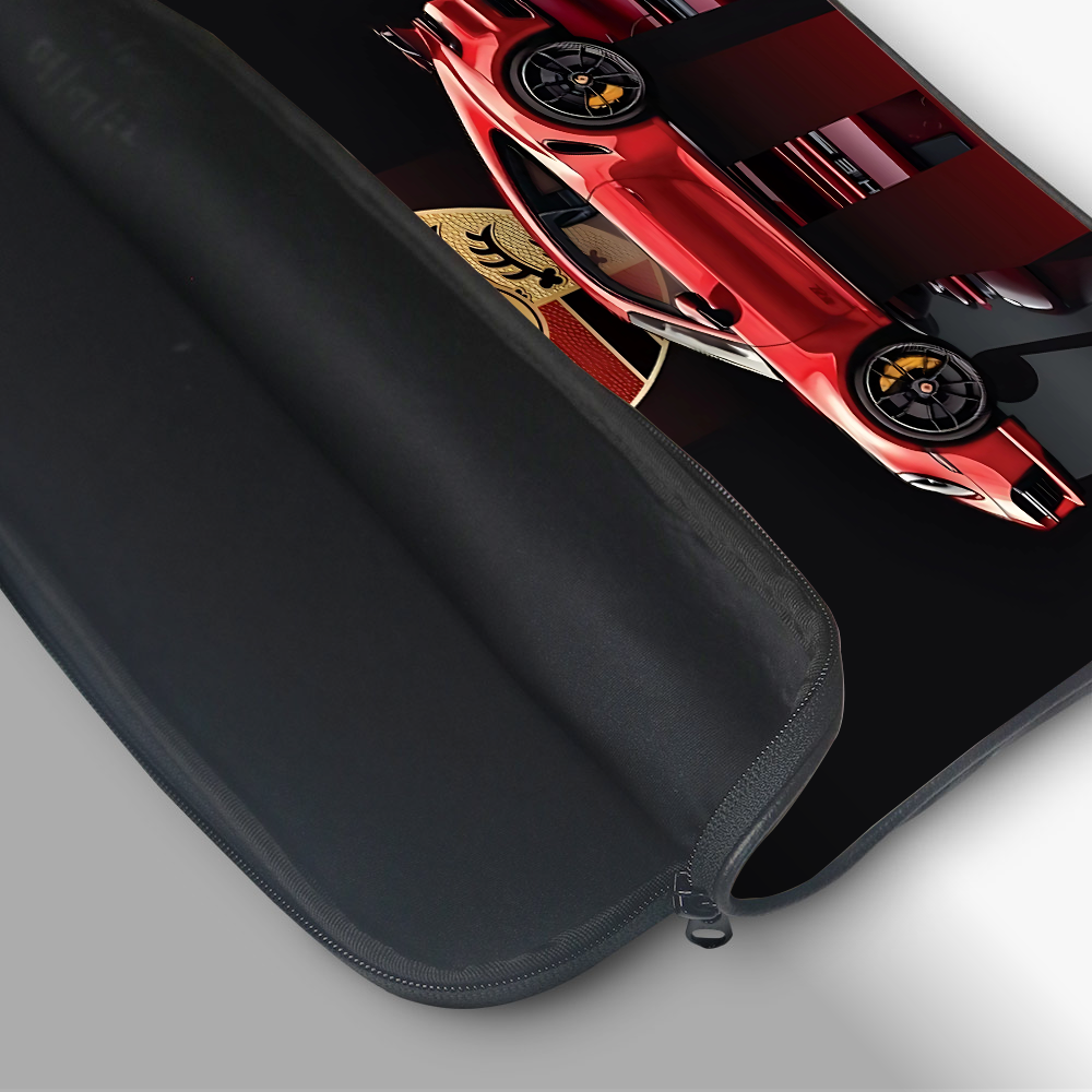 "911 RED PORSCHE" Laptop Sleeves:Bold Modern Design for Every Size
