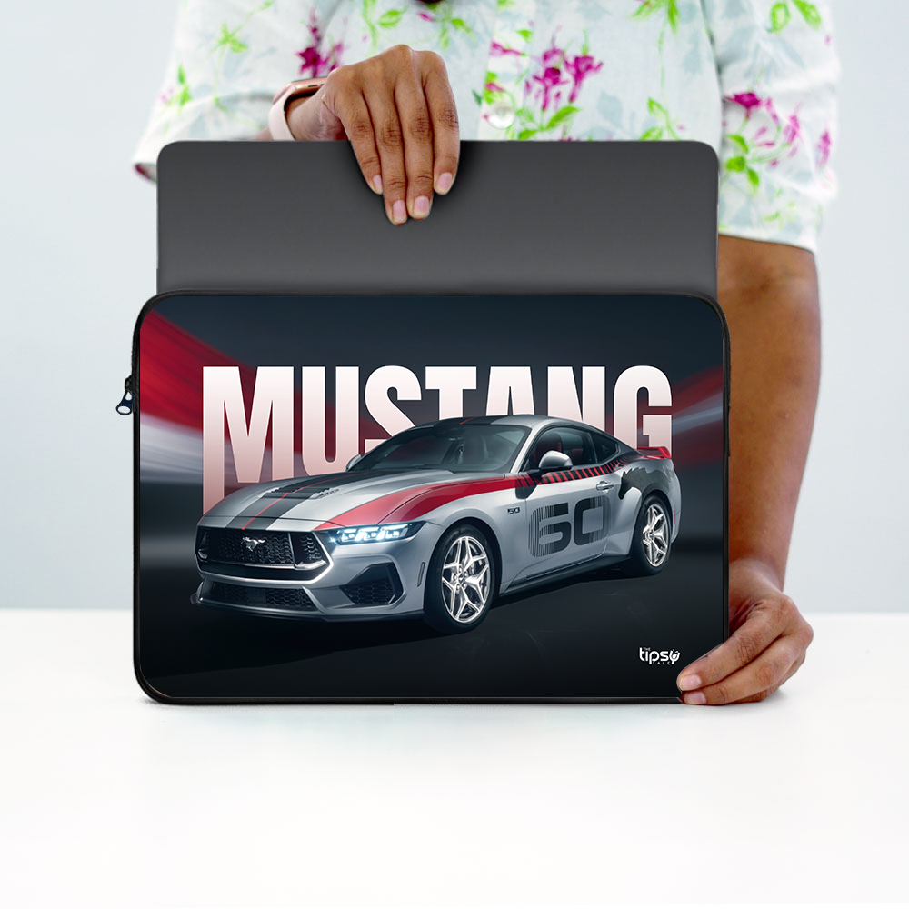 "MUSTANG 60TH  ANNIVERSARY EDITION" Laptop Sleeves:Bold Modern Design for Every Size