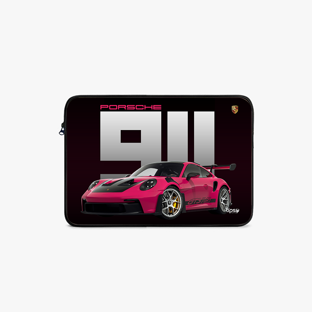 "PORSCHE GT3 - STATEMENT OF SPEED" Laptop Sleeves:Bold Modern Design for Every Size