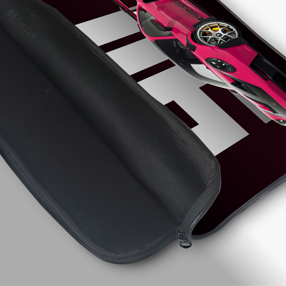 "PORSCHE GT3 - STATEMENT OF SPEED" Laptop Sleeves:Bold Modern Design for Every Size