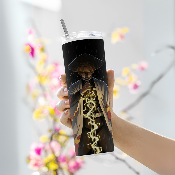 "ZENITSU AGATSUMA - ANIME" Tumbler with Metal Straw