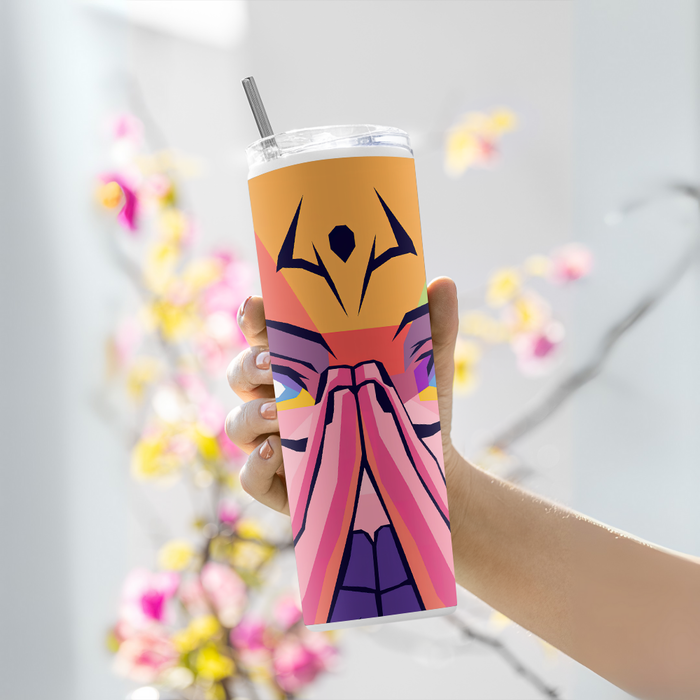 "JUJUTSU KAISEN YUJI" Tumbler with Metal Straw