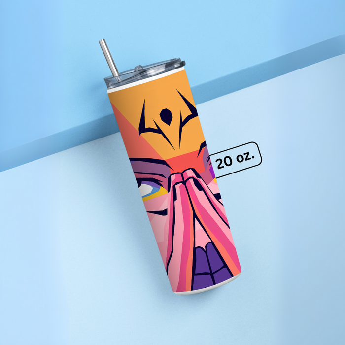 "JUJUTSU KAISEN YUJI" Tumbler with Metal Straw