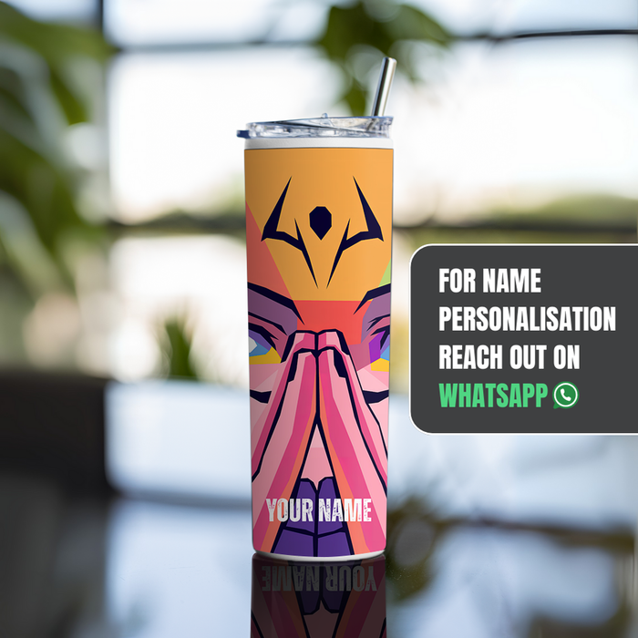 "JUJUTSU KAISEN YUJI" Tumbler with Metal Straw