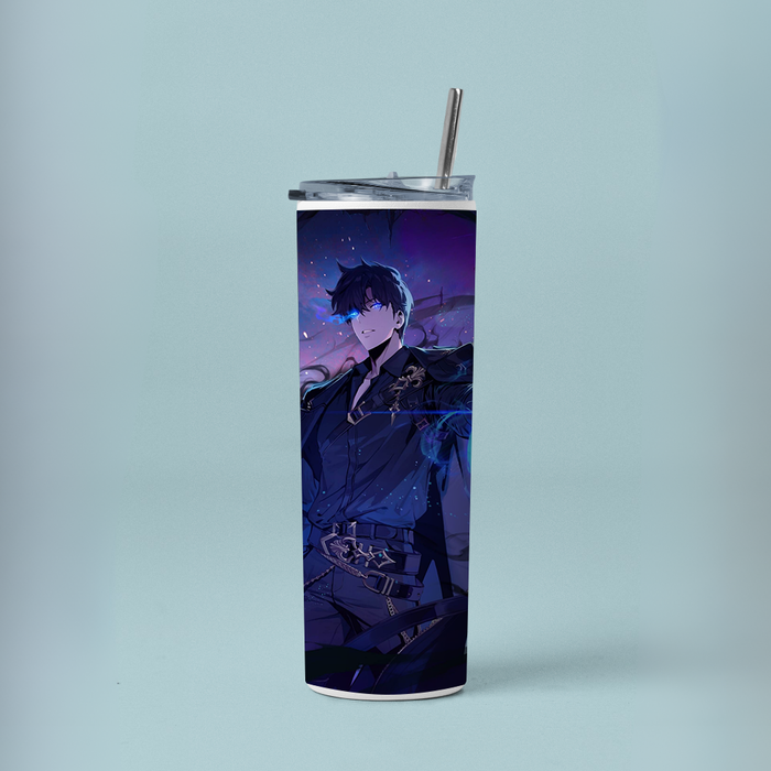 "SOLO LEVELING" Tumbler with Metal Straw