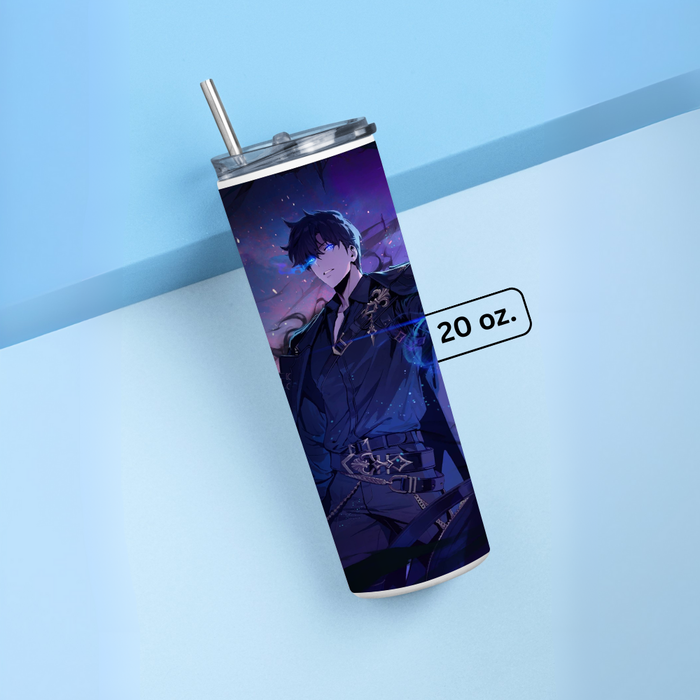 "SOLO LEVELING" Tumbler with Metal Straw