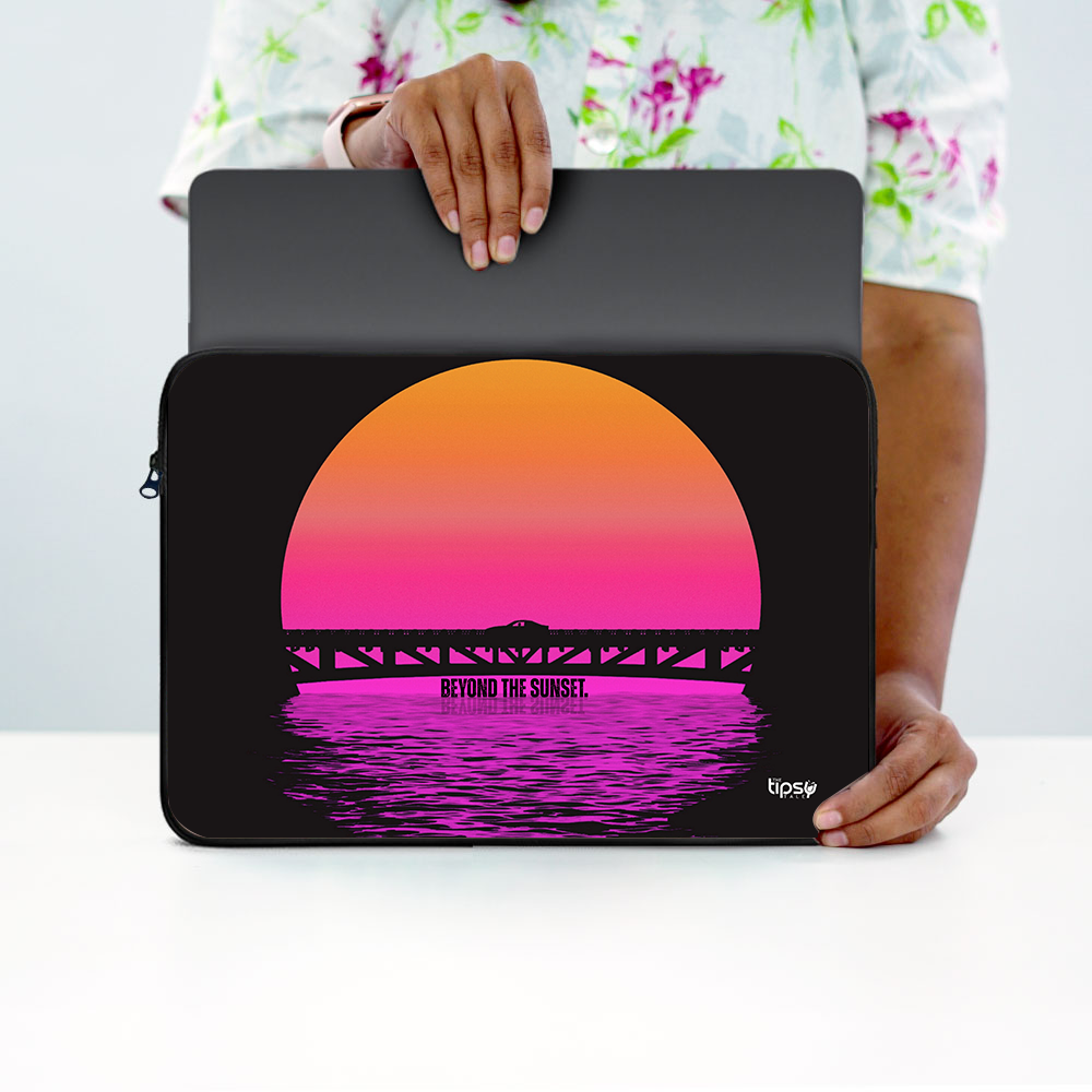 "Beyond the Sunset- CAR EDITION" Laptop Sleeves:Bold Modern Design for Every Size
