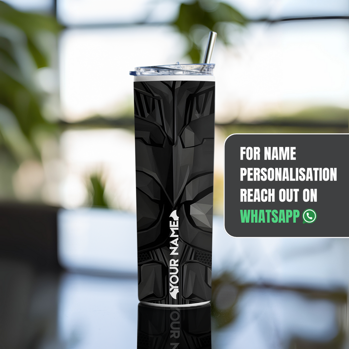 "BATMAN'S SUIT" Tumbler with Metal Straw