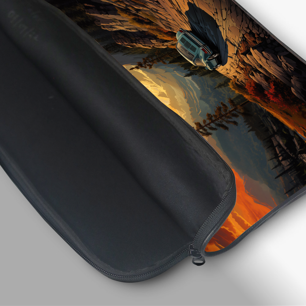 "CHASING THE SUNSET" Laptop Sleeves:Bold Modern Design for Every Size
