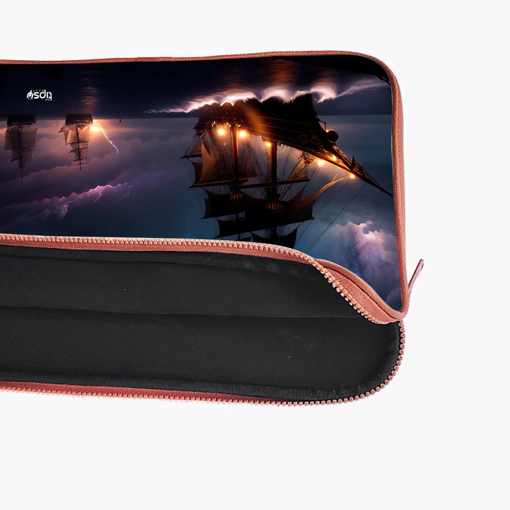 "IN THE WAVES-SHIP" Laptop Sleeves:Bold Modern Design for Every Size
