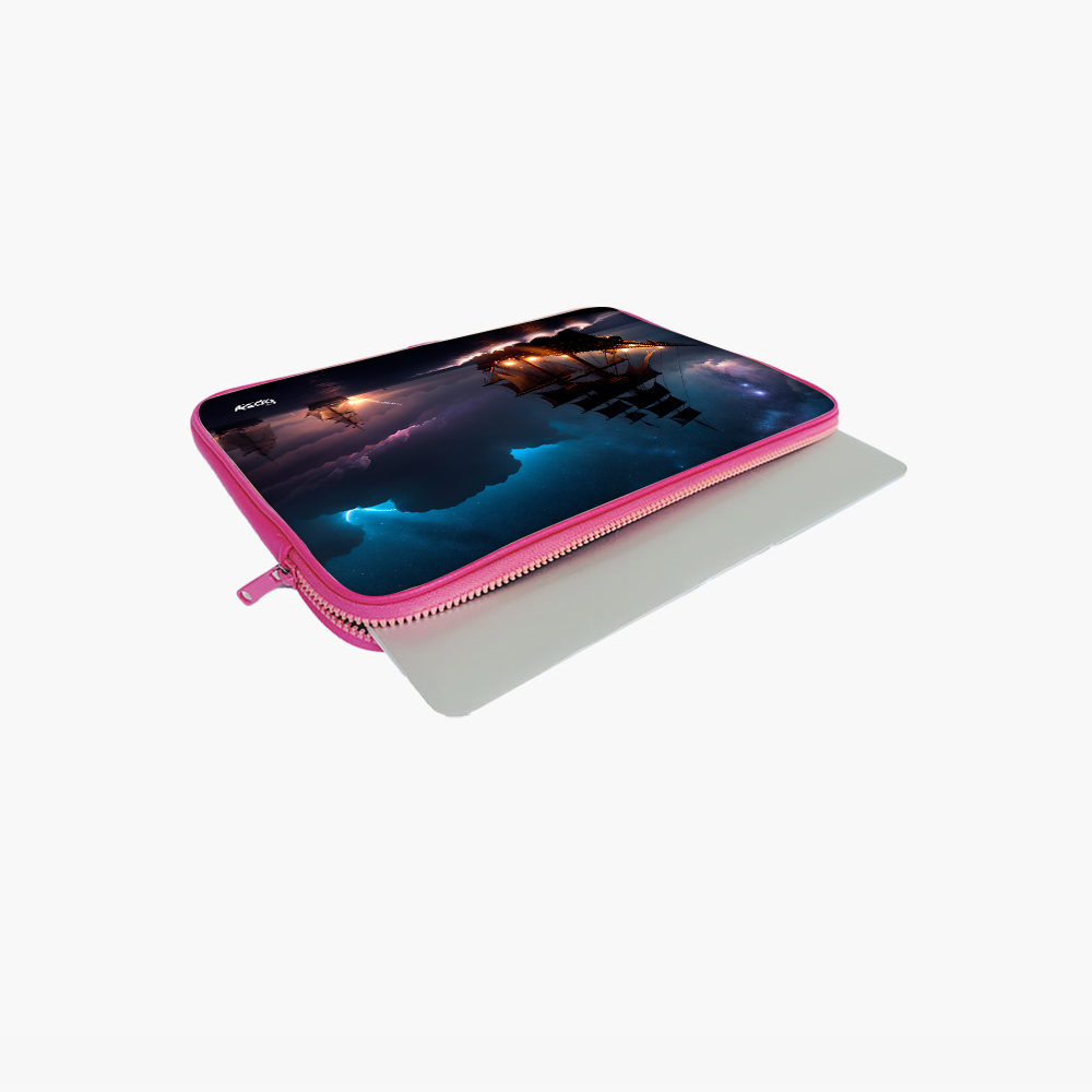 "IN THE WAVES-SHIP" Laptop Sleeves:Bold Modern Design for Every Size