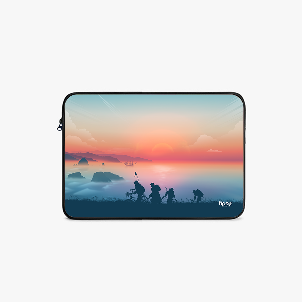 "FAMILY HIKE" Laptop Sleeves:Bold Modern Design for Every Size