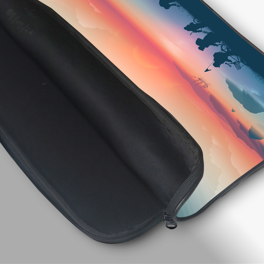 "FAMILY HIKE" Laptop Sleeves:Bold Modern Design for Every Size