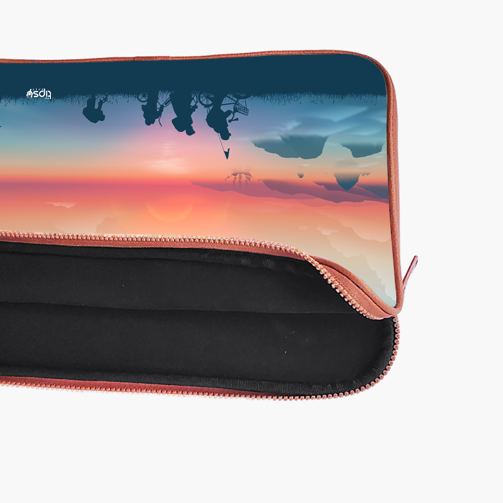 "FAMILY HIKE" Laptop Sleeves:Bold Modern Design for Every Size