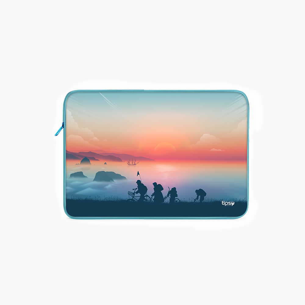 "FAMILY HIKE" Laptop Sleeves:Bold Modern Design for Every Size