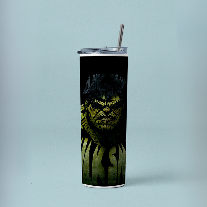 "STUPID BANNER" Tumbler with Metal Straw