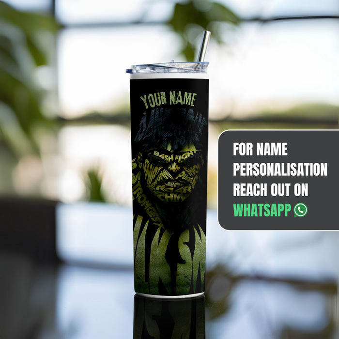"STUPID BANNER" Tumbler with Metal Straw