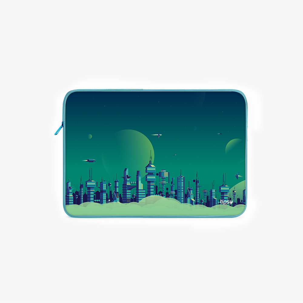 "FUTURE CITY" Laptop Sleeves:Bold Modern Design for Every Size