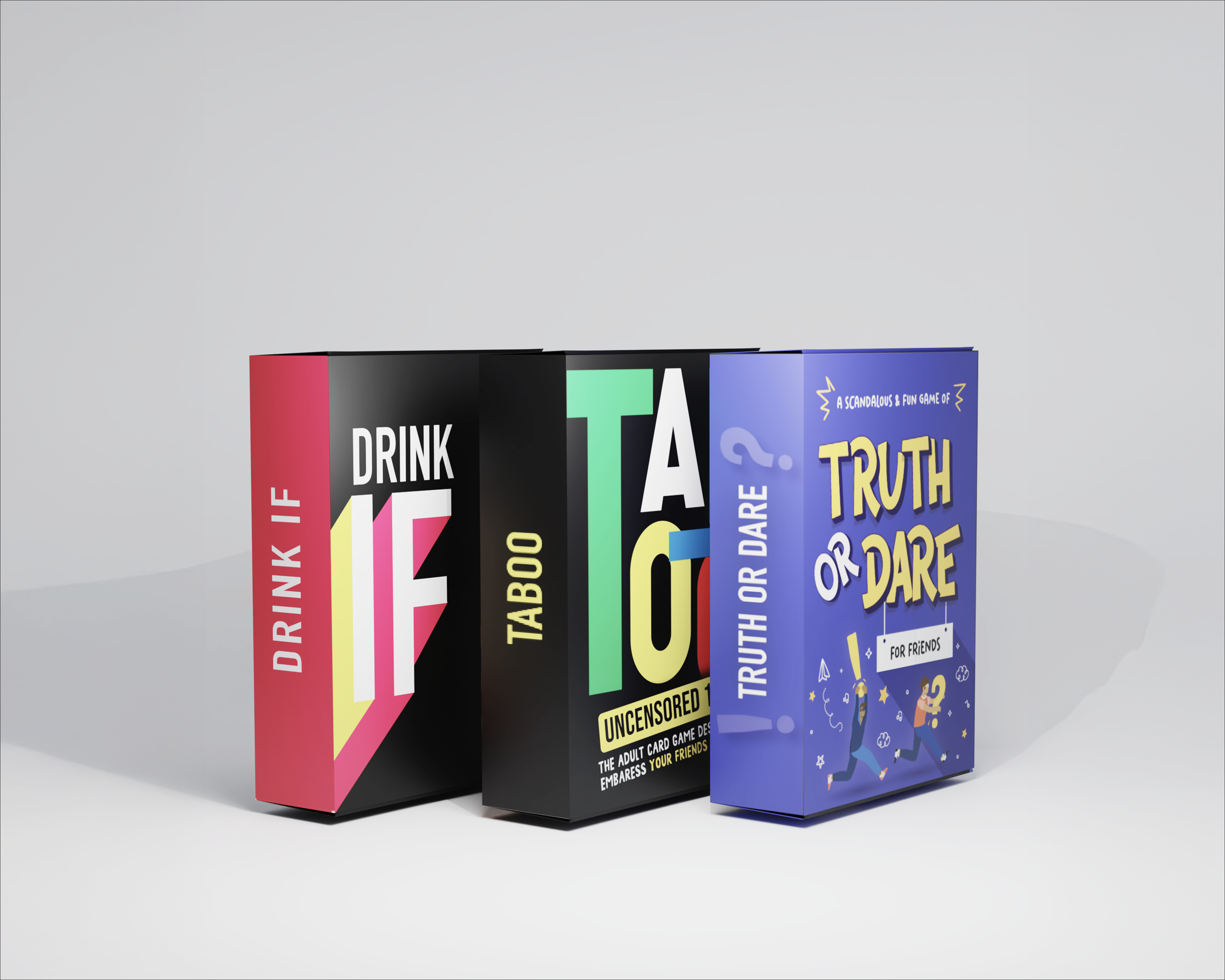 Drink If + Taboo + Truth & Dare Combo – Party Card Games for Friends