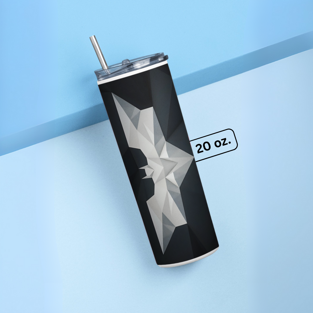 "The Batman Print" Tumbler with Metal Straw