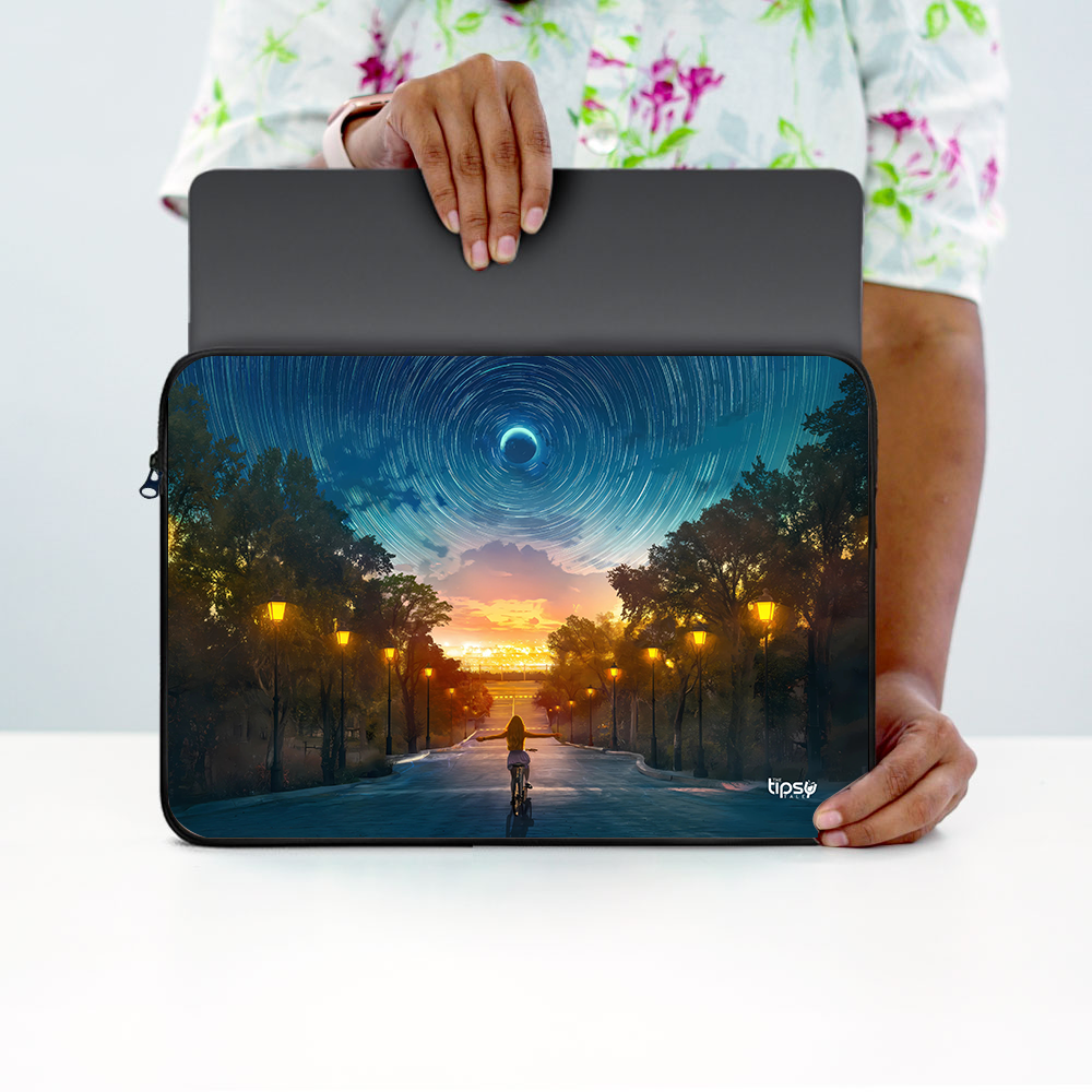 "TOWARDS BEAUTIFUL VIEW" Laptop Sleeves:Bold Modern Design for Every Size