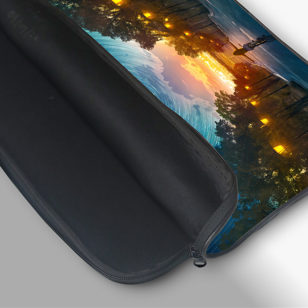 "TOWARDS BEAUTIFUL VIEW" Laptop Sleeves:Bold Modern Design for Every Size