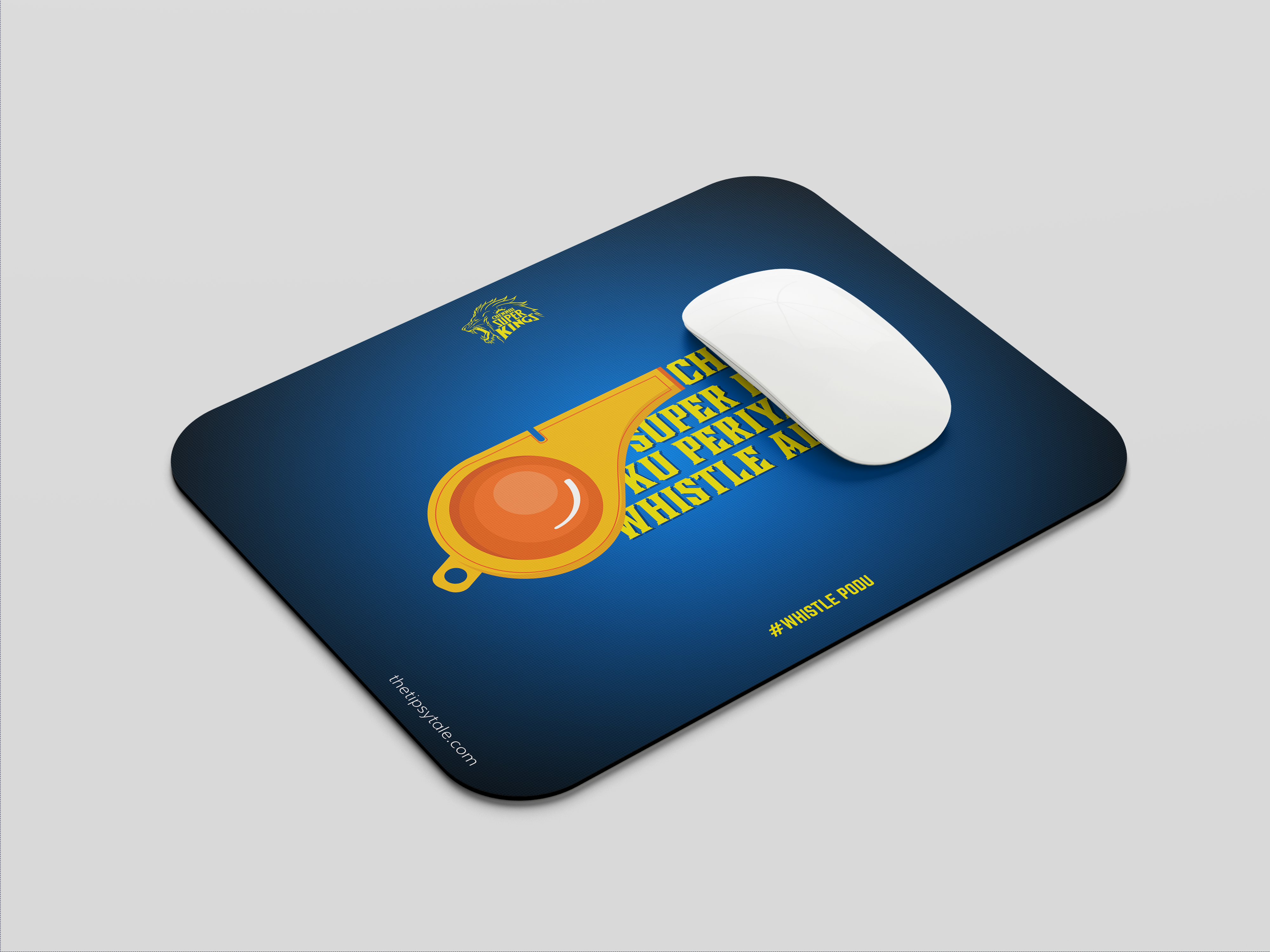 "CSK- WHISTLE PODU" Mousepad Enhance Your Workspace with Style
