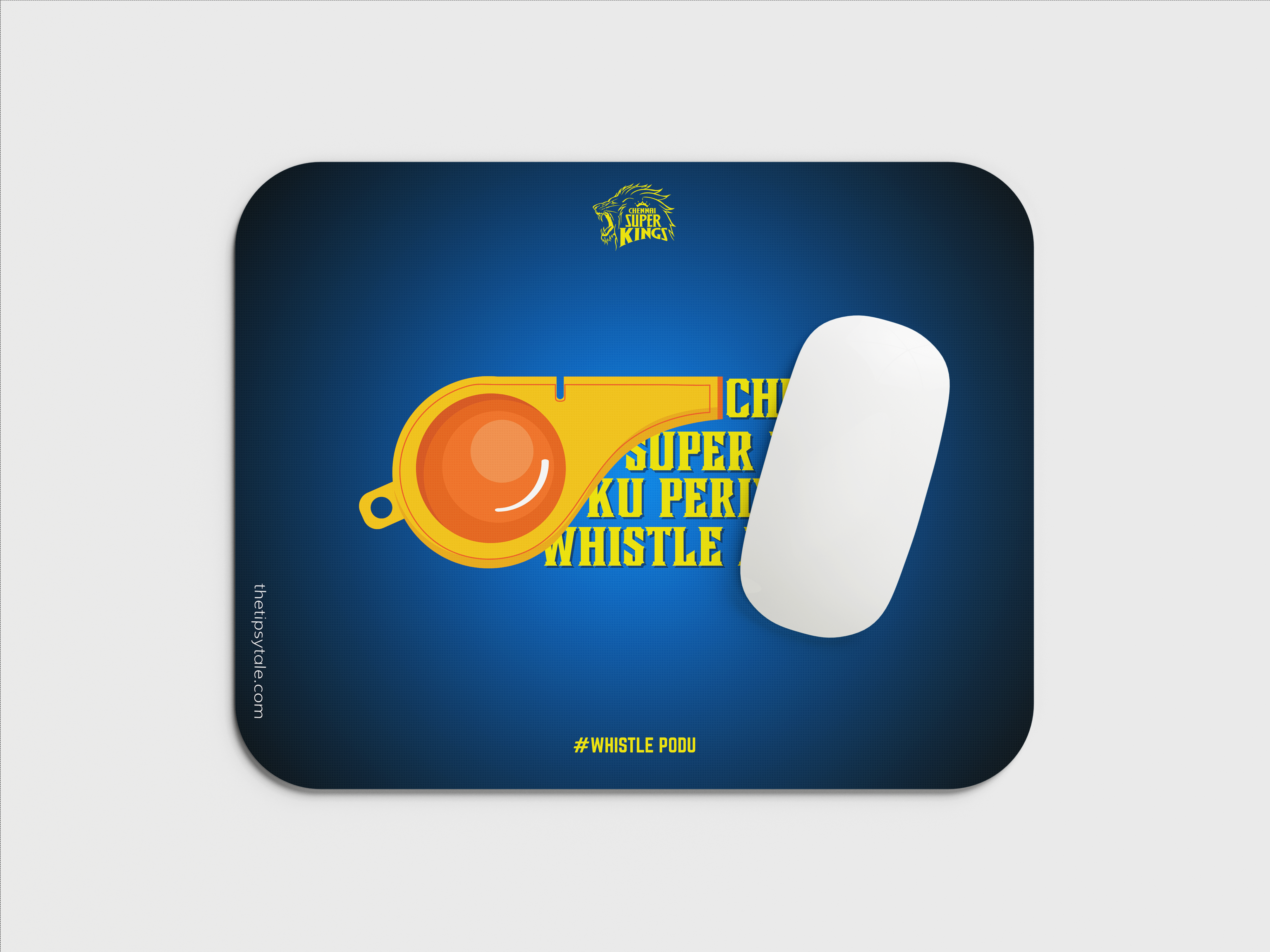 "CSK- WHISTLE PODU" Mousepad Enhance Your Workspace with Style