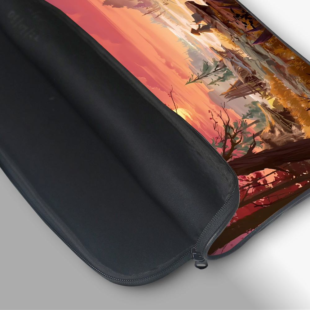 "OUTSKIRTS VIEW" Laptop Sleeves:Bold Modern Design for Every Size